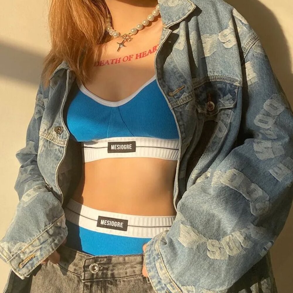 Guadaloopus Mesiogre - Ribbed Padded Bikini Crop Top Set